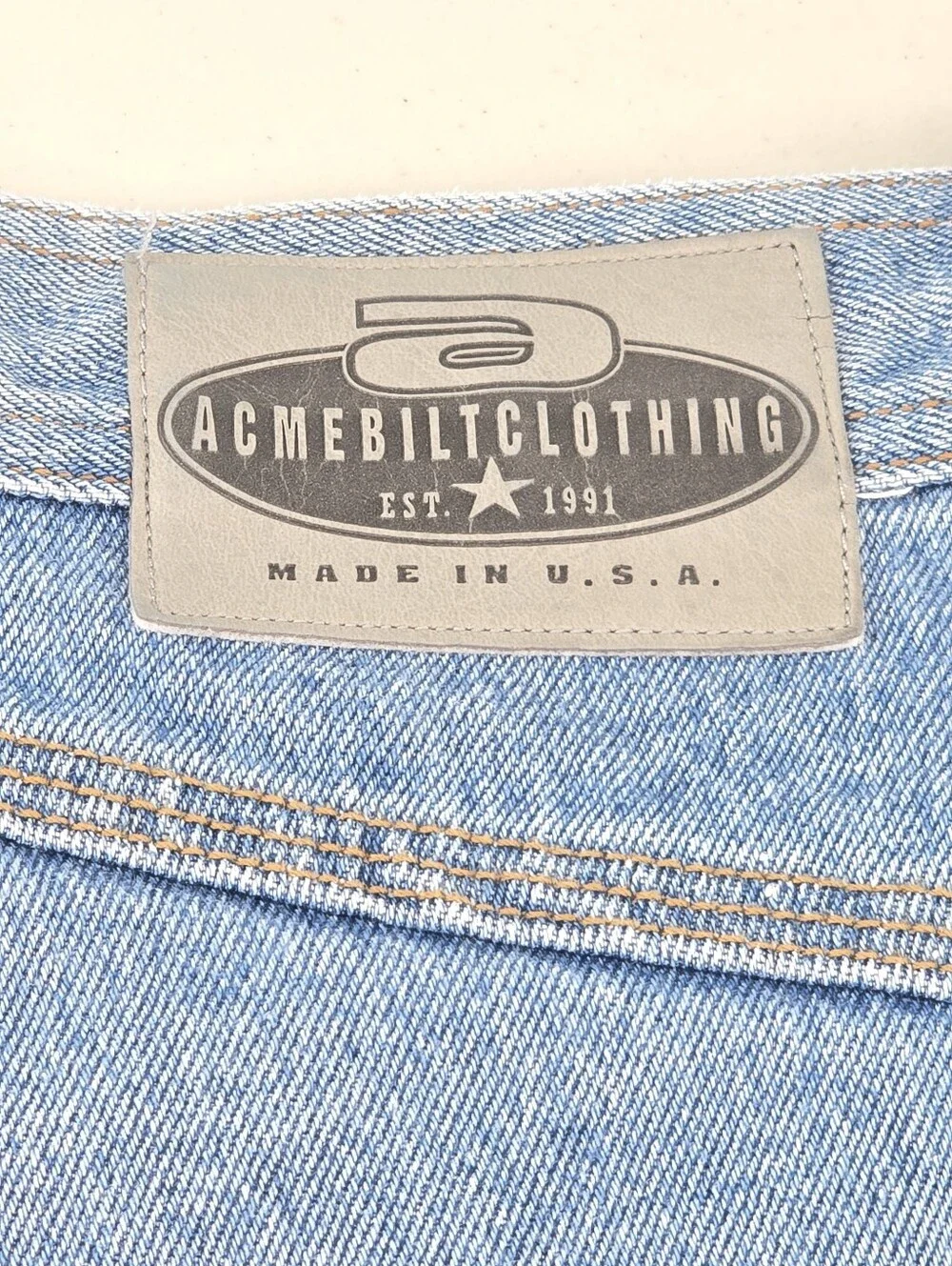 Vintage Acme Bilt Clothing USA Denim Shorts Skate Baggy Jean Shorts Jorts 34W XL